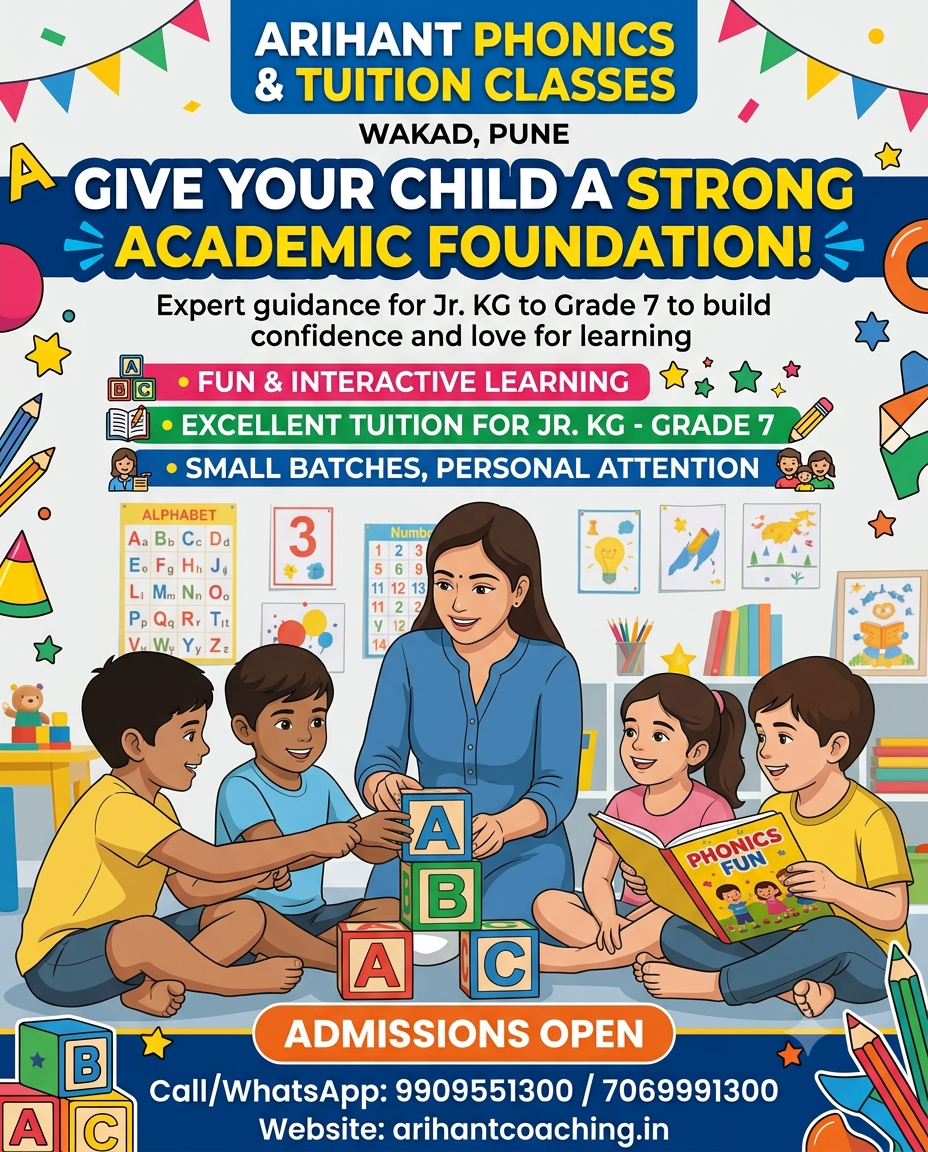 Give Your Child a Strong Academic Foundation with Arihant Phonics & Tuition Classes in Wakad, Pune